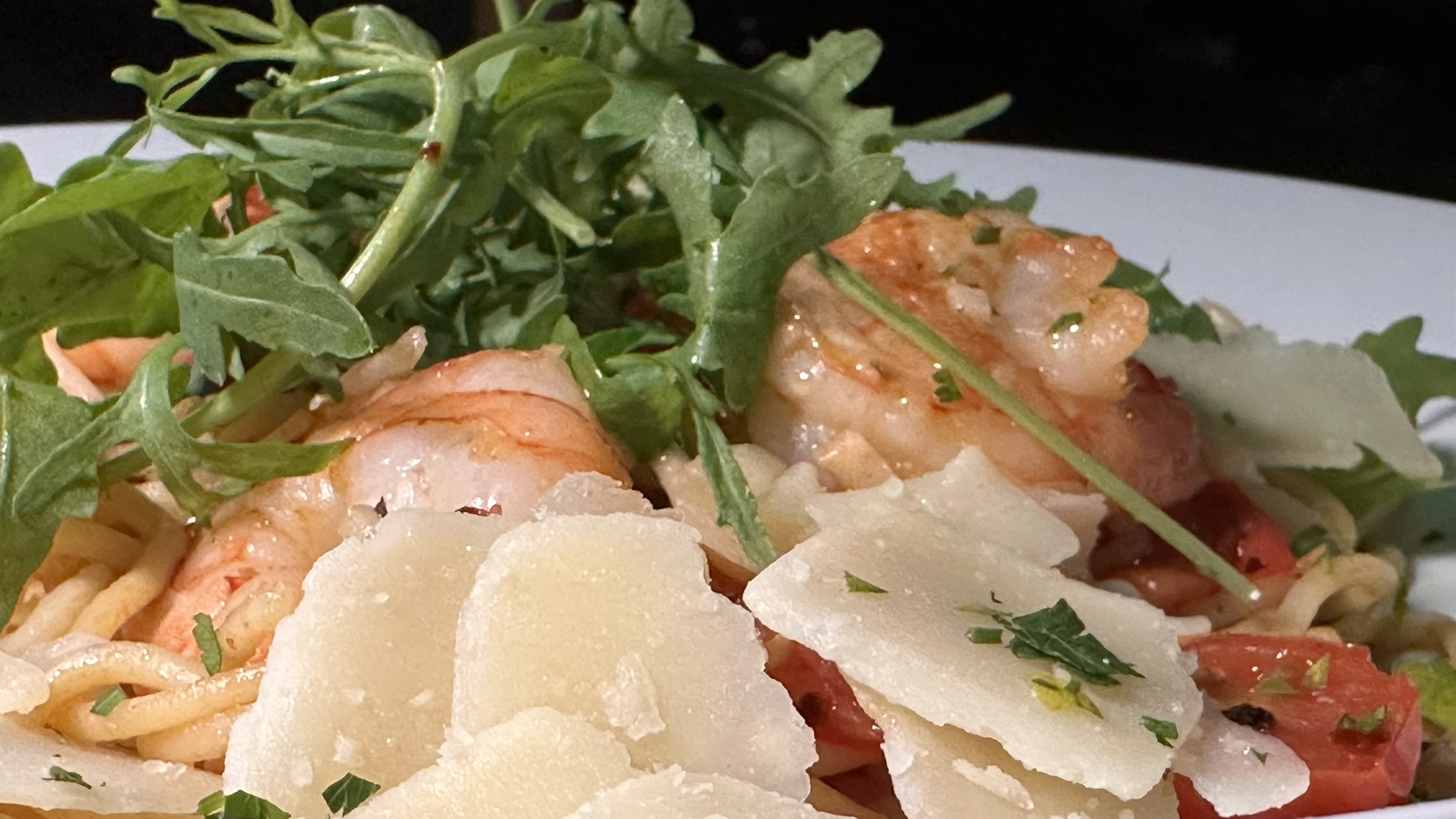 Essen-gehen - Gerichte: Curry - Österreich - Spagetti mit Garnelen für Feinschmecker - Colli´s Schmankerlküche