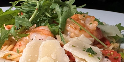 Essen-gehen - Hof bei Salzburg - Spagetti mit Garnelen für Feinschmecker - Colli´s Schmankerlküche
