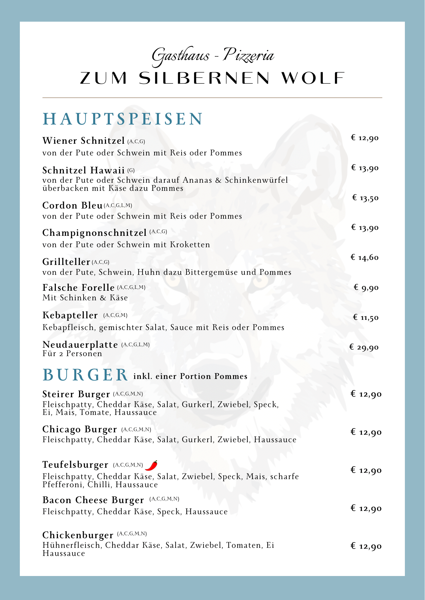 Essen-gehen - Bad Waltersdorf - Gasthaus - Pizzeria „zum silbernen Wolf“ e.U.