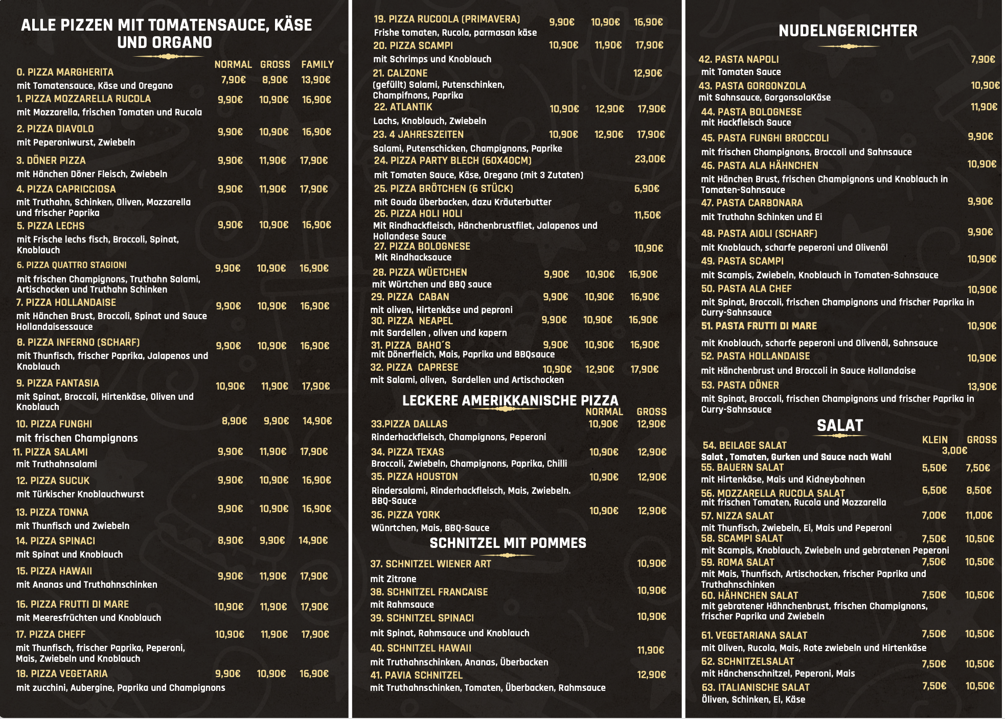 Restaurant: Menü-2 - Pavia Restaurant