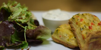 Essen-gehen - Sitzplätze im Freien - Wien Wieden - Gemüse Quiche  - Witwe Bolte