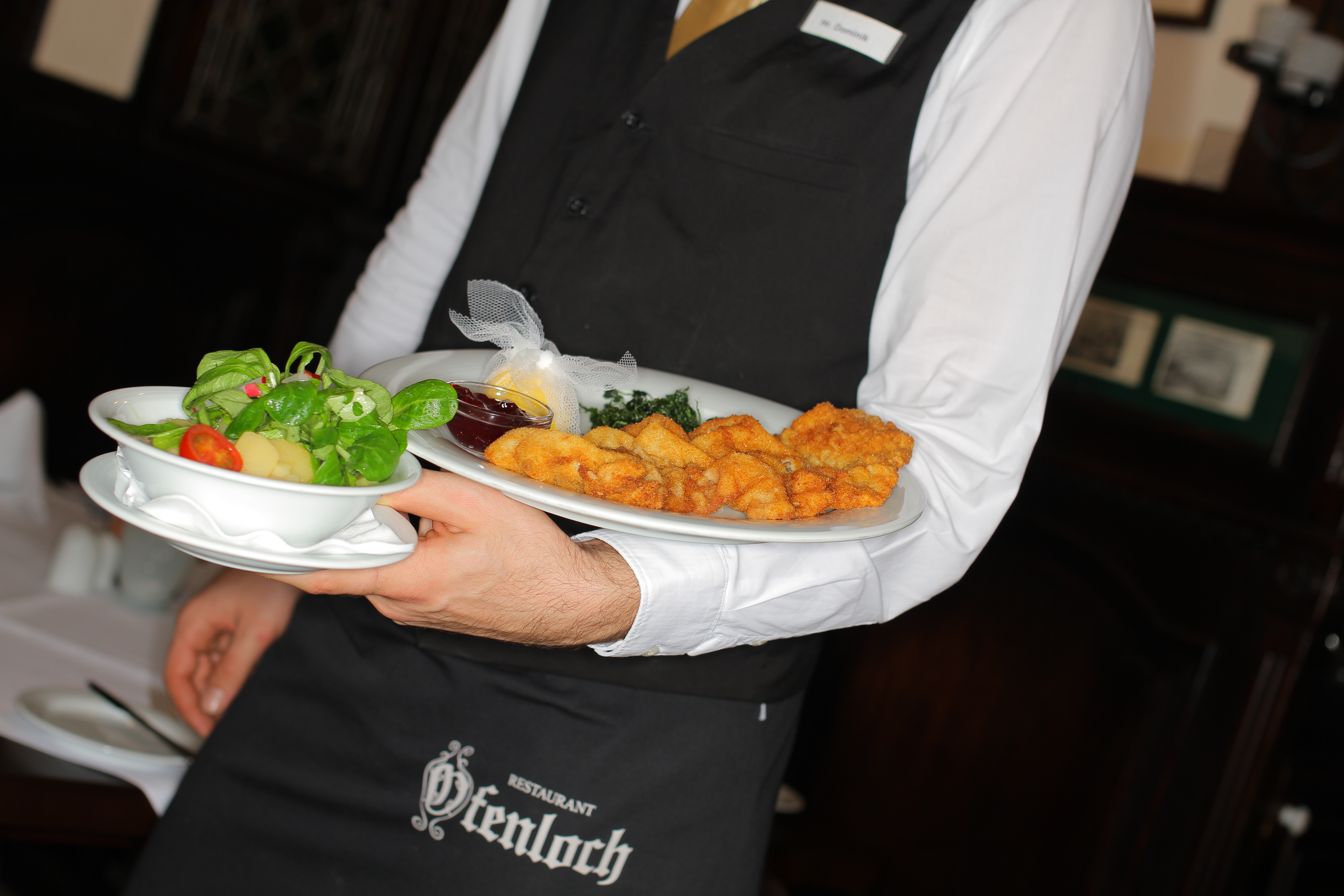 Essen-gehen - grüner Gastgarten - Wien Mariahilf - Wiener Schnitzel - Ofenloch