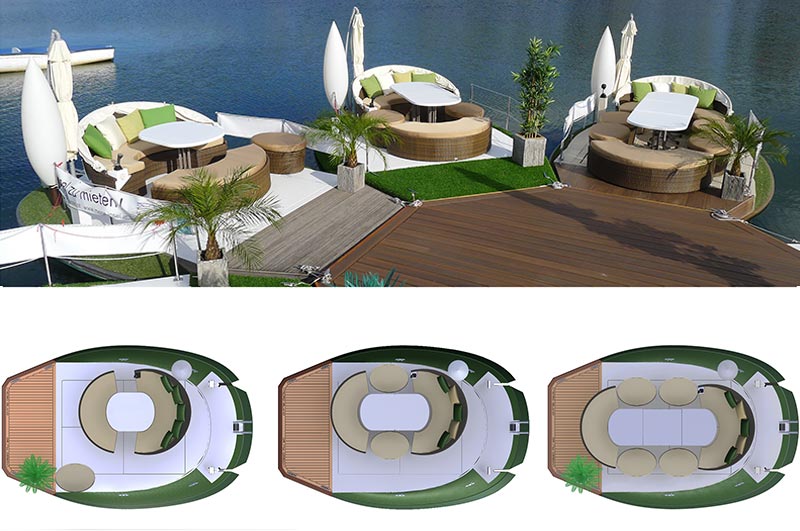 Essen-gehen - Wien-Stadt Margareten - DAS Erlebnis an der Alten Donau - gemütliche Bootsfahrt mit Kulinarik an Bord  - Zum Schinakl