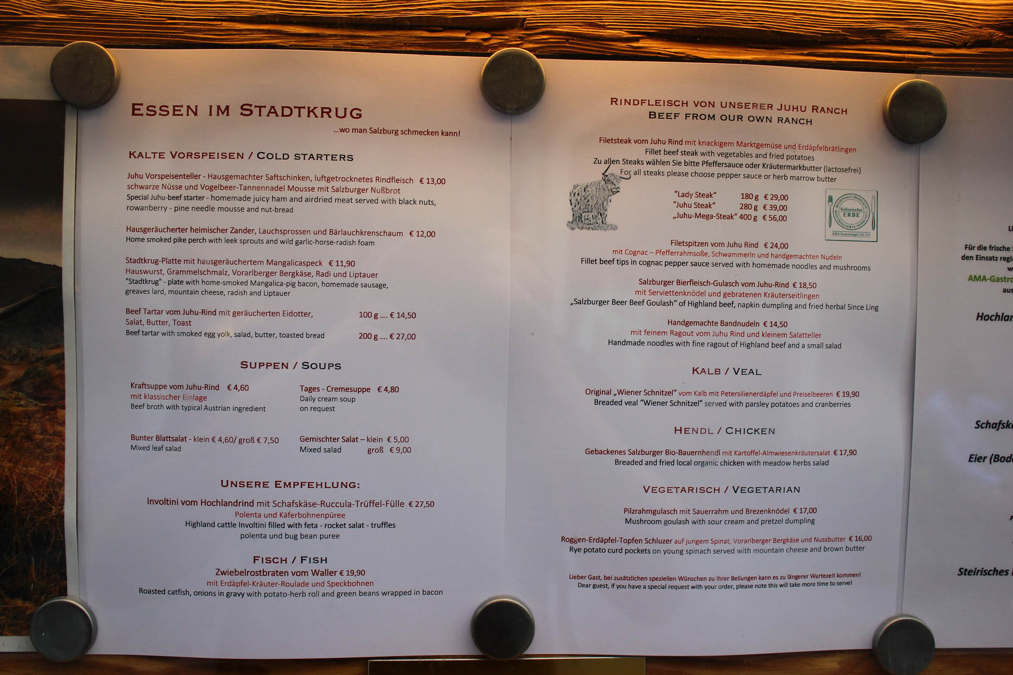 Essen-gehen - Sitzplätze im Freien - Salzburg - Altstadthotel Stadtkrug