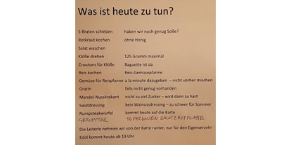 Essen-gehen - Ambiente: klassisch - Arbeitsliste - hinter den Kulissen... - SophienBäck