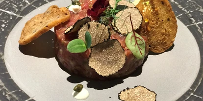 Essen-gehen - Gerichte: Desserts - Tannheimertal - Beef Tatar - Sonnenhofs Wirtshaus